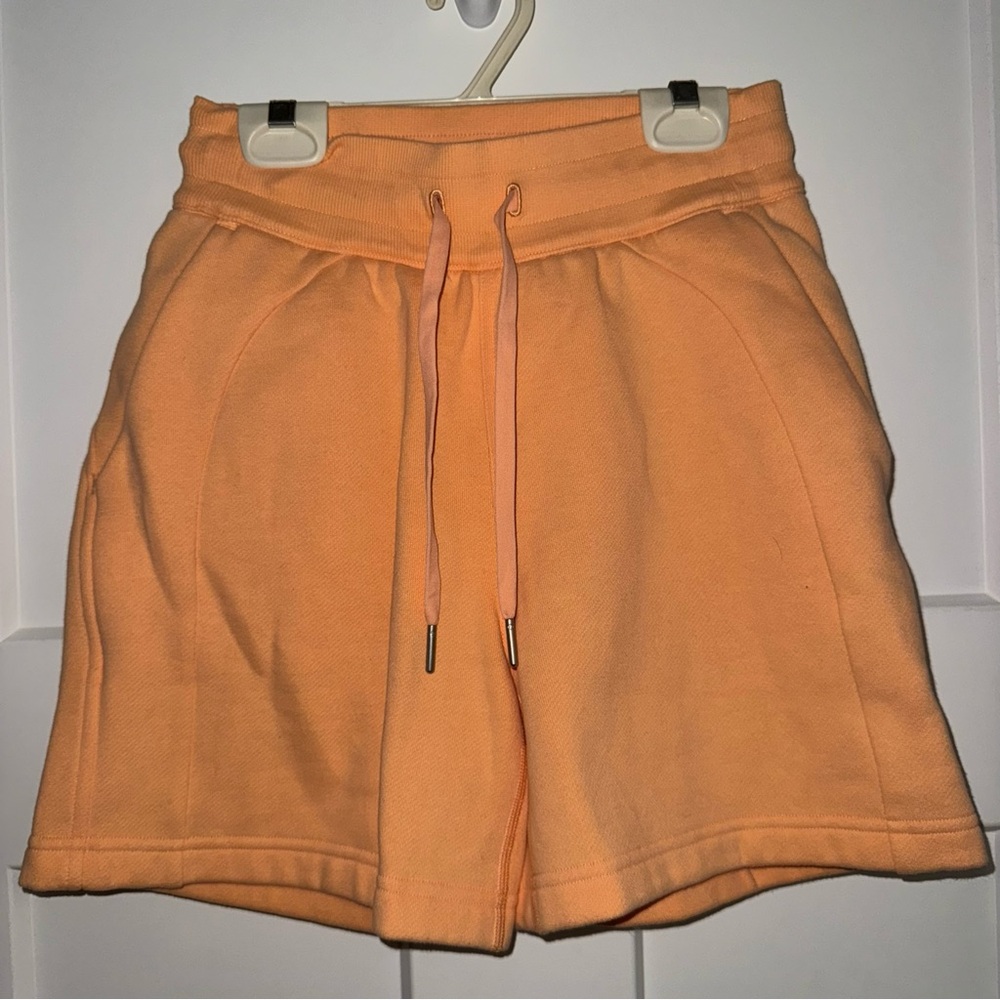 Lululemon Orange Scuba Shorts- Size 2